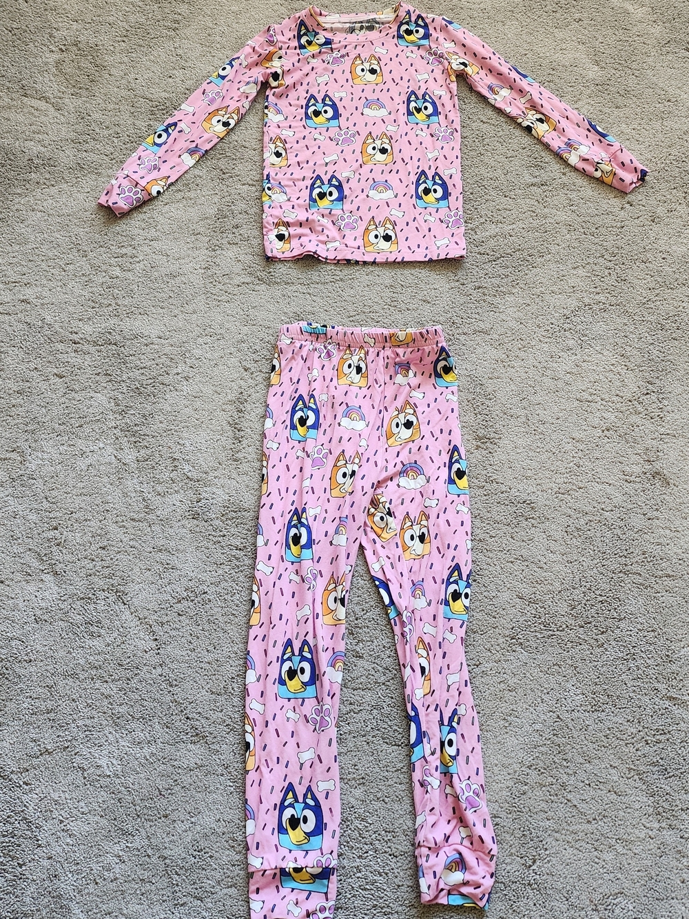 Pink Bluey Bamboo Kids Pajama Set